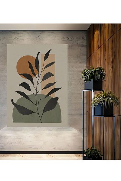 Teona Ahşap Modern Minimalist Leaf Design Decorativ Lemn MDF Dreptunghi Acasă, Locul de Muncă Pictură Perete