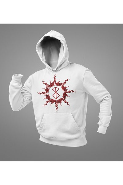 SEVBANO Anime Berserk Series Themed Printed Unisex Oversize Hoodie