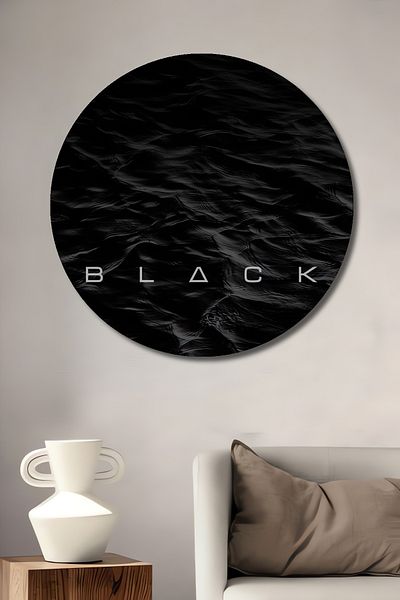 Teona Ahşap Black Sea Waves Decorativ Lemn MDF Rotund Acasă, Locul de Muncă Pictură Perete