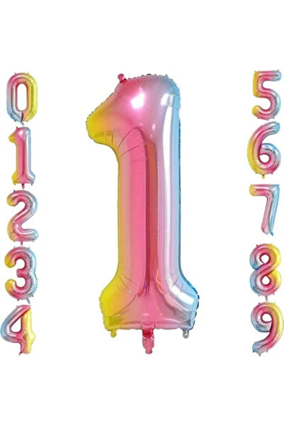 BALON DİYARI بالون فويل ملون بجميع الأرقام 34 بوصة (76-82 سم)