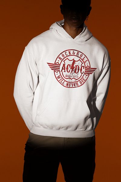 SEVBANO 1973's Rock & Roll Ac Dc Printed Unisex Oversize Hoodie