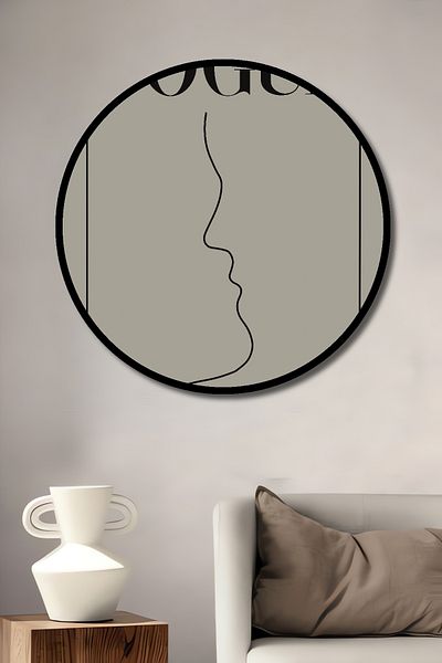 Teona Ahşap Vogue Style Minimalist Abstract Line Decorativ Lemn MDF Rotund Acasă, Locul de Muncă Pictură de perete