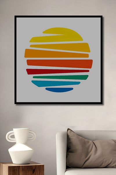Teona Ahşap Colorat Sun Above Modern Decorativ Lemn MDF Dreptunghi Acasă, Locul de Muncă Pictură Perete