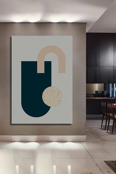 Teona Ahşap Modern Geometric Decorativ Lemn MDF Dreptunghi Acasă, Locul de Muncă Pictură Perete