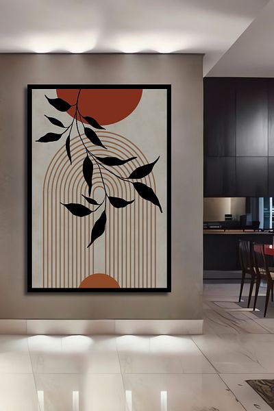 Teona Ahşap Retro Minimalist Frunze Naturale Decorativ Lemn MDF Dreptunghi Acasă, Locul de Muncă Pictură Perete