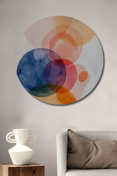 Teona Ahşap Cercuri Colorate Decorative Lemn MDF Rotund Casa, Locul de Muncă Pictură Perete
