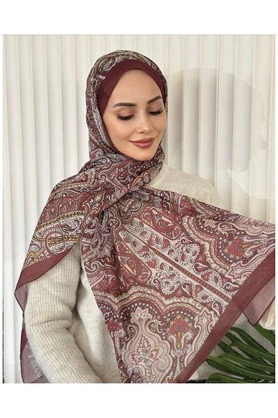 Misa Ethnic Pattern Voile Shawl