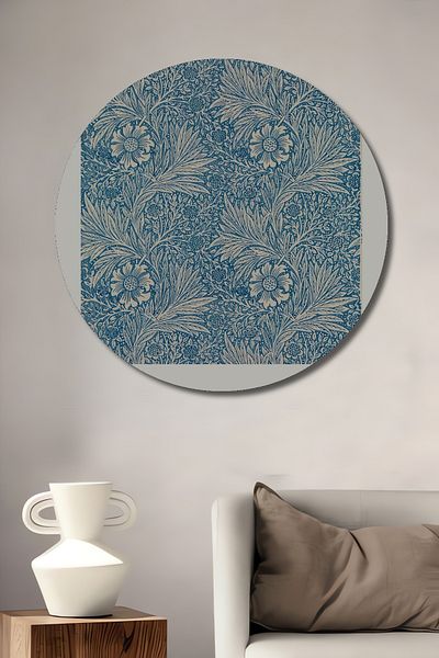 Teona Ahşap William Morris Modelat Lemn MDF Rotund Decorativ Acasă, Locul de Muncă Pictură Perete