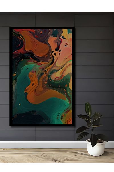 Teona Ahşap Dansul culorilor Abstract Lemn MDF Dreptunghi Decorativ Acasă, Locul de muncă Pictură murală