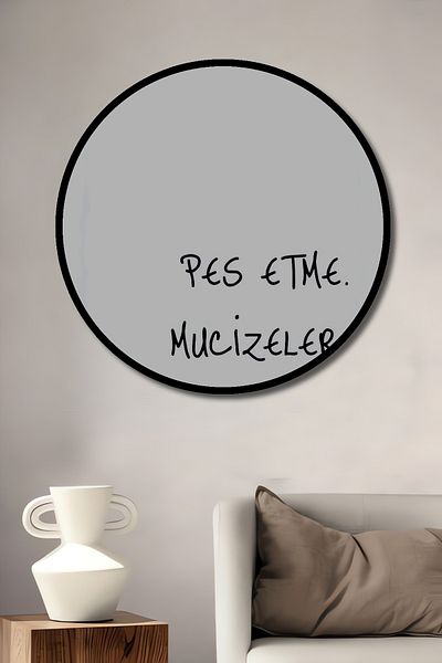 Teona Ahşap Nu te dezamagă Miracole pe drum inspirațional din lemn MDF rotund decorativ pentru acasă, locul de muncă pictură murală