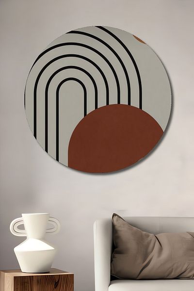 Teona Ahşap Modele geometrice moderne, lemn decorativ MDF, pictură rotundă pentru casă, loc de muncă