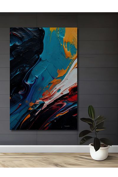 Teona Ahşap Explozie de culoare abstractă Decorativ Lemn MDF Dreptunghi Acasă, Locul de muncă Pictură murală