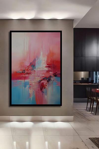 Teona Ahşap Abstract Brush Strokes Decorativ Lemn MDF Dreptunghi Acasă, Locul de muncă Pictură murală