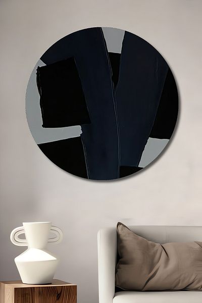 Teona Ahşap Modern Abstract Brush Strokes Decorativ Lemn MDF Rotund Acasă, Locul de Afaceri Pictură de perete