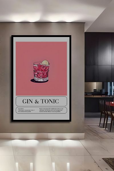 Teona Ahşap Cocktail roz energizant Lemn MDF dreptunghiular decorativ pentru casa, loc de munca pictura pe perete