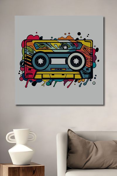 Teona Ahşap Casetă colorată cu model din lemn MDF dreptunghiular decorativ pentru casă, loc de muncă pictură murală