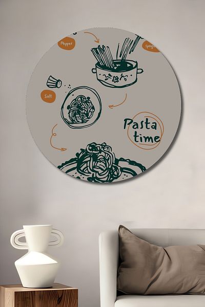 Teona Ahşap Pași de rețetă pentru paste Decorativ din lemn MDF rotund pentru pictură de perete acasă, la locul de muncă