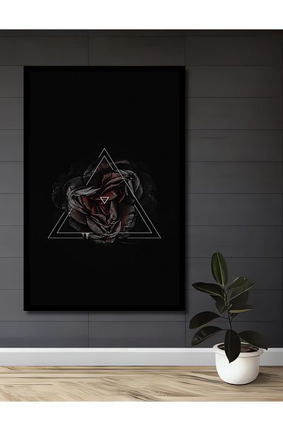 Teona Ahşap Trandafir Misterios Decorativ Geometric Lemn MDF Dreptunghi Acasă, Locul de Muncă Pictură Perete