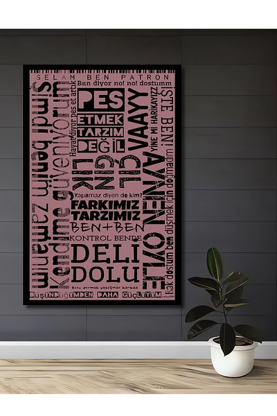 Teona Ahşap Cuvinte de încredere în sine Lemn MDF dreptunghiular decorativ pentru casă, loc de muncă pictură murală
