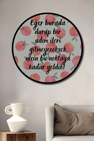 Teona Ahşap Citaturi inspiraționale Decorativ din lemn MDF rotund pentru pictură de perete acasă, la locul de muncă