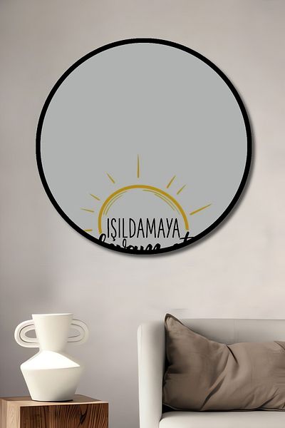 Teona Ahşap Continuați să strălucească Casa rotundă din lemn MDF decorativ, pictură murală la locul de muncă