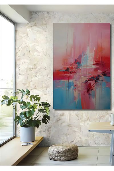 Teona Ahşap Abstract Brush Strokes Decorativ Lemn MDF Dreptunghi Acasă, Locul de muncă Pictură murală