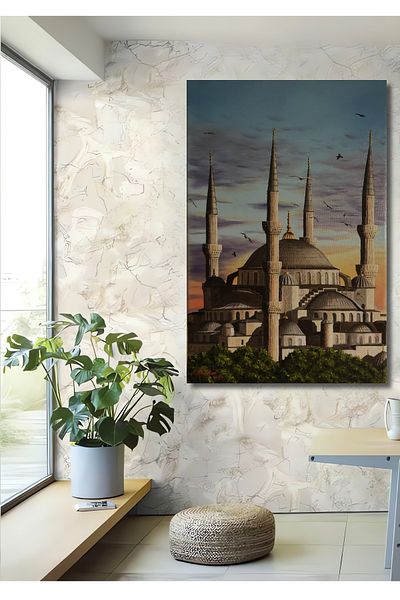 Teona Ahşap Moscheea Sultanahmet Lemn MDF Dreptunghi Decorativ Acasă, Locul de Muncă Pictură Perete