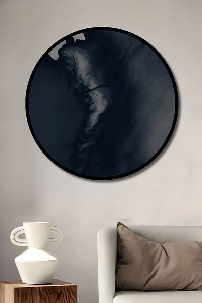 Teona Ahşap Sea Waves Decorativ Lemn MDF Rotund Acasă, Locul de Muncă Pictură Perete