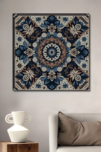 Teona Ahşap Mandala Floral Decorativ Lemn MDF Dreptunghi Acasă, Locul de Muncă Pictură Murală