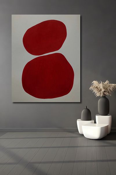 Teona Ahşap Roșu Minimalist Decorativ Lemn MDF Dreptunghi Acasă, Locul de Muncă Pictură Perete