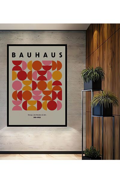 Teona Ahşap Bauhaus Model Geometric Decorativ Lemn MDF Dreptunghi Acasă, Locul de Muncă Pictură Perete