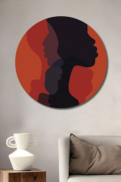 Teona Ahşap Expresie abstractă uimitoare Decorativă din lemn MDF rotund pentru pictură murală acasă, la locul de muncă