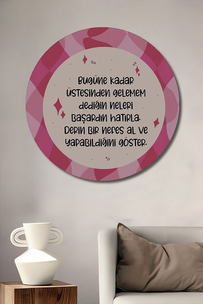 Teona Ahşap Citaturi Motivează Inspiratoare Decorative Lemn MDF Rotund Acasă, Locul de Muncă Pictură Perete