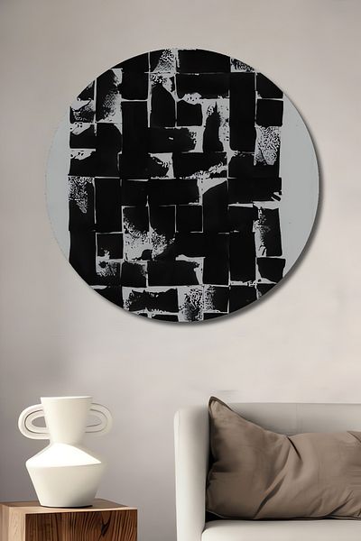 Teona Ahşap Modern Geometric Abstract Lemn MDF Rotund Decorativ Acasă, Locul de Afaceri Pictură Perete