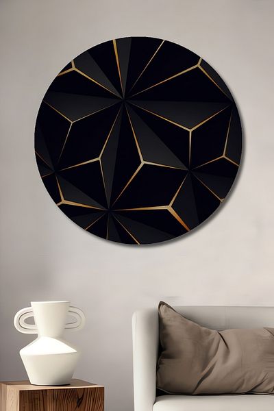 Teona Ahşap Drepturi aurii Decorative geometrice din lemn MDF rotund pentru casa, locul de munca pictura pe perete
