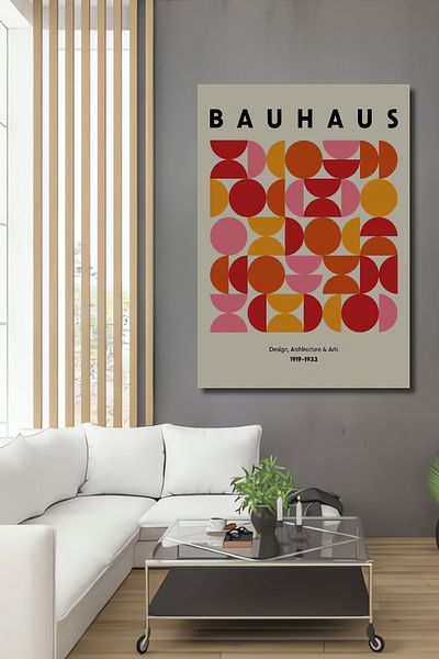 Teona Ahşap Bauhaus Model Geometric Decorativ Lemn MDF Dreptunghi Acasă, Locul de Muncă Pictură Perete