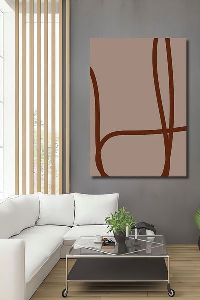Teona Ahşap Linii abstracte moderne decorative din lemn MDF dreptunghiular pentru pictura de perete acasă, la locul de muncă