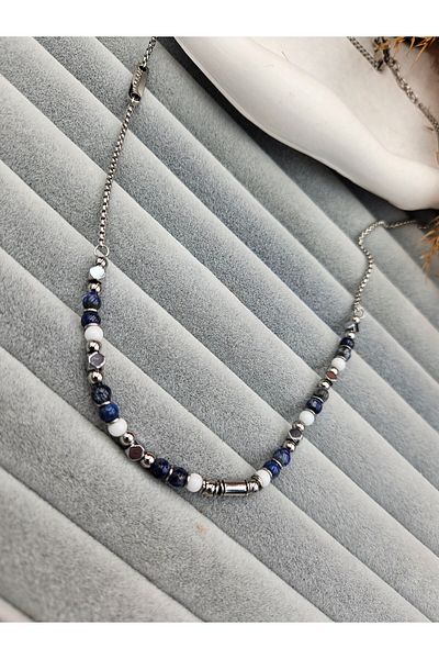 AURA Natural Stone&Steel Men's Necklace