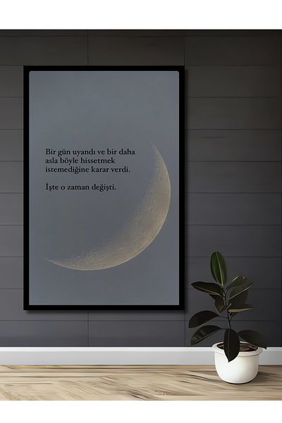 Teona Ahşap Moonlight Citate inspiraționale Lemn MDF dreptunghiular decorativ pentru casă, loc de muncă pictură murală