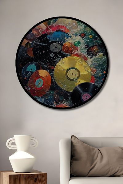 Teona Ahşap Placă colorată Furtuna Decorativă Lemn MDF Rotund Acasă, Locul de Muncă Pictură Perete