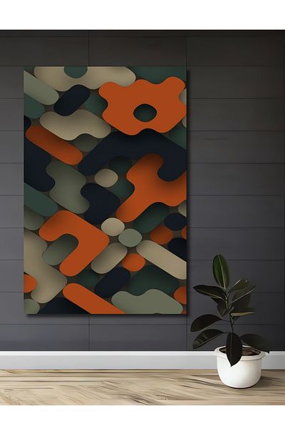 Teona Ahşap Modern Abstract Geometric Model Lemn MDF Dreptunghi Decorativ Acasă, Locul de Muncă Pictură de perete
