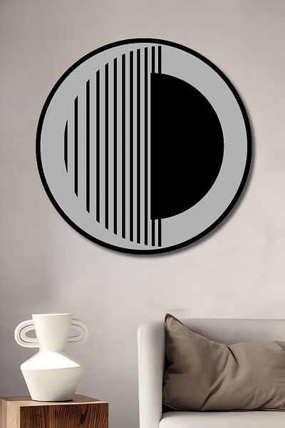 Teona Ahşap Forme geometrice minimaliste Decorative din lemn MDF rotund pentru casa, locul de munca pictura pe perete