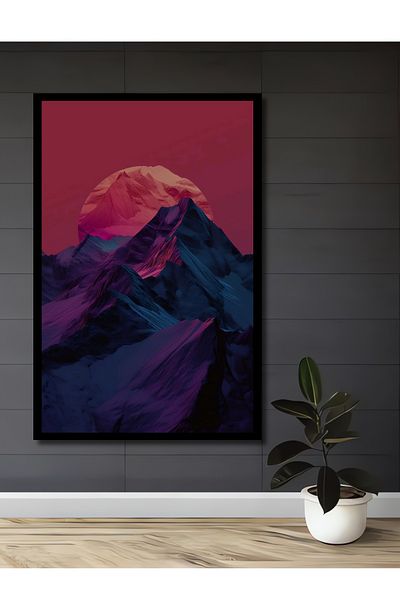 Teona Ahşap Artă digitală Peisaj de munte Decorativ Lemn MDF Dreptunghi Acasă, Locul de muncă Pictură murală