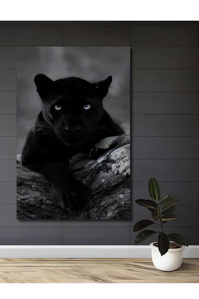 Teona Ahşap Black Panther Power Decorativ Lemn MDF Dreptunghi Acasă, Locul de Muncă Pictură Perete