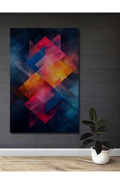 Teona Ahşap Dansul culorilor Decorativ Geometric Lemn MDF Dreptunghi Acasă, Locul de Muncă Pictură Perete