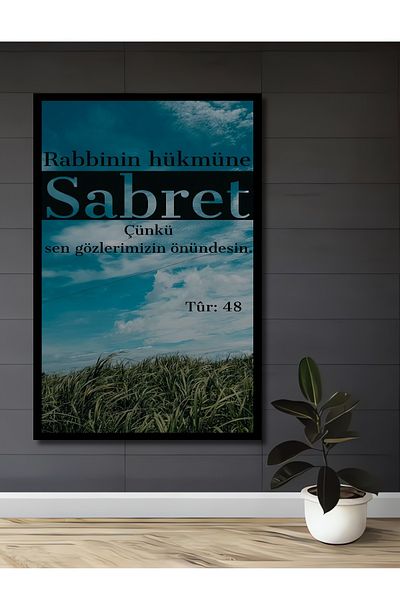 Teona Ahşap Sabret Inspirational Lemn MDF Dreptunghi Decorativ Acasă, Locul de Muncă Pictură Perete