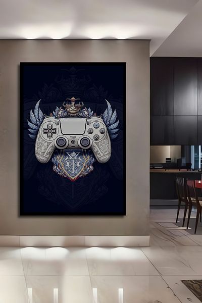 Teona Ahşap King Crown Gamepad Decorativ Lemn MDF Dreptunghi Acasă, Locul de Muncă Pictură Perete