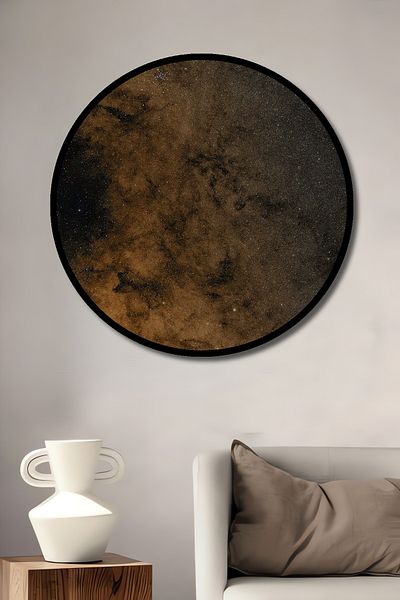 Teona Ahşap Samanyolu Galaxy Landscape Decorativ Lemn MDF Casă rotundă, pictură murală la locul de muncă