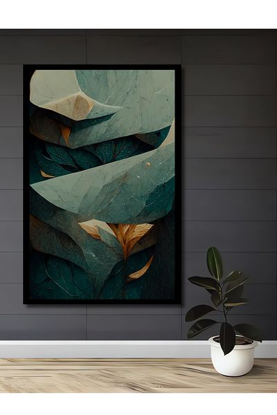 Teona Ahşap Texturi abstracte de frunze din lemn decorativ MDF dreptunghiular pentru pictura de perete acasă, la locul de muncă