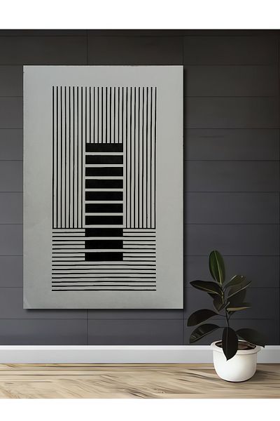 Teona Ahşap Modern Minimalist Linii Geometrice Lemn MDF Dreptunghi Decorativ Acasă, Locul de Muncă Pictură Perete